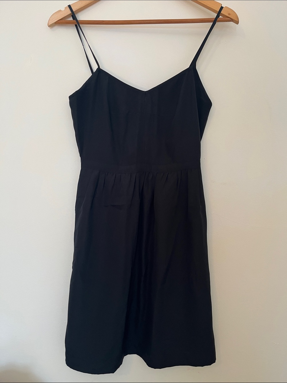 J. Crew Simple Black Spaghetti Strap Dress